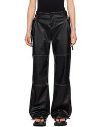 Yuzefi - Cargo Faux-leather Trousers - Lyst