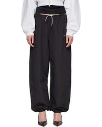 Alexander Wang - Rhinestone Drawcord Mid-Rise Track Pants - Lyst