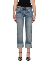 R13 - Cuffed Boy Straight Jeans - Lyst