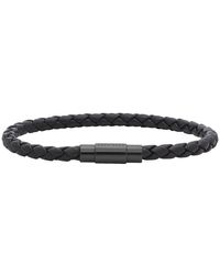 BOSS Black Leather Blaine Bracelet