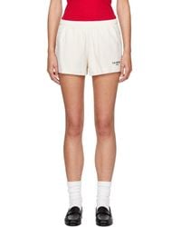 Sporty & Rich - Off- 'Sr Sport' Embroidered Disco Shorts - Lyst