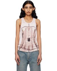 Jean Paul Gaultier - ピンク 'The Corset Trompe-L'Oeil' タンクトップ - Lyst