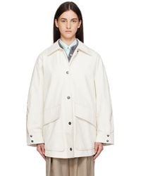 Cordera - Blouson Blanc Cassé À Poches - Lyst