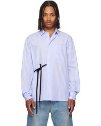 Abra - Chemise Bleue En Coton Exclusive À Ssense - Lyst