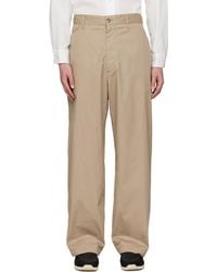 Engineered Garments - Khaki Officer Trousers - Lyst
