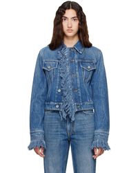 Rabanne - Fitted Fringe Denim Jacket - Lyst