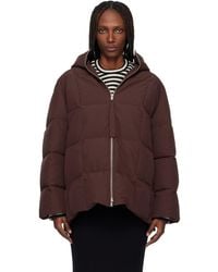Jil Sander - Burgundy Quilted Down Jacket - Lyst