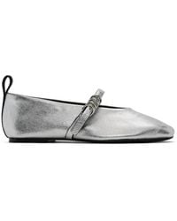 Rag & Bone - Ballerines De Style Charles Ix Argenté Et Noir À Boucles Spire - Lyst