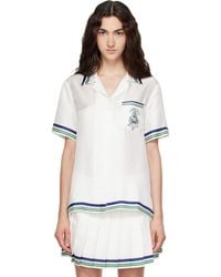 CASABLANCA - Short Sleeve Silk Shirt - Lyst