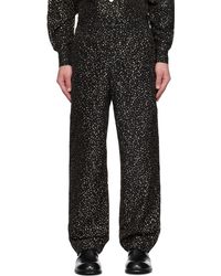 Bode - Pantalon Noir À Motif Scintillant - Lyst