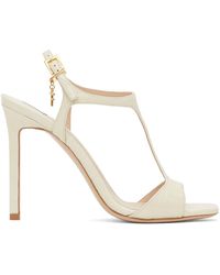 Tom Ford - Off- Glossy Stamped Crocodile Leather Angelina Sandals - Lyst