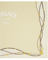Versace - Grand foulard jaune en soie à motif à clé grecque et à motif nautique - Lyst