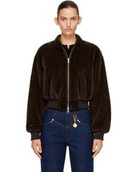 Stella McCartney - Plush Mink Faux-Fur Bomber Jacket - Lyst