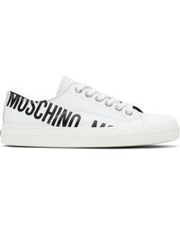 Moschino - Baskets Blanches À Logos - Lyst