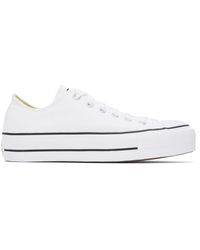 Converse - Baskets basses chuck taylor all star blanches à plateforme - Lyst