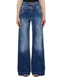 Versace - Wide Leg Jeans - Lyst