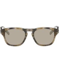 Zegna - Brown Striped Sunglasses - Lyst