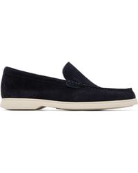 BOSS - Deed-Logo Suede Loafers - Lyst