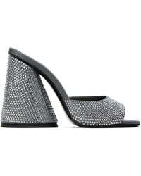 The Attico - Silver Luz Heeled Sandals - Lyst