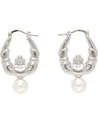 Simone Rocha - Claddagh & Faux-Pearl Hoop Earrings - Lyst