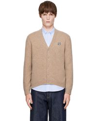 Maison Kitsuné - Fox Head Lambswool Comfort Cardigan - Lyst