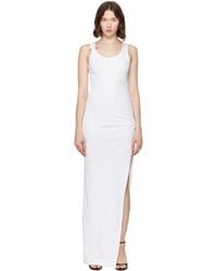 Versace - Safety Pin Ribbed Knit Draped Gown - Lyst
