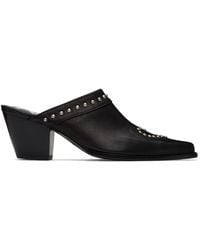 OPEN YY - Heart Stud Western Mules - Lyst