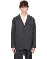 Document - Veston Gris En Laine De Grande-Bretagne À Trois Boutons - Lyst