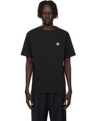 KENZO - T-Shirt Noir À Écusson Happy Tiger Et Logo Brodés - Lyst