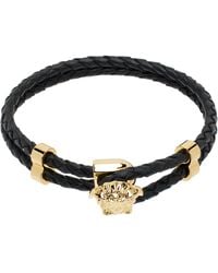 Versace - 'La Medusa' Leather Bracelet - Lyst