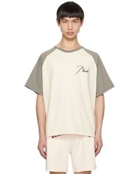 Rhude - Off-white & Gray Raglan T-shirt - Lyst