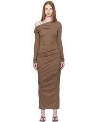 paris georgia sammy fitted satin midi dress Paris Georgia Basics Sammy Fitted Satin Midi Dress in Green