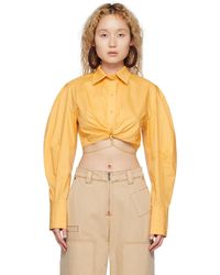 Jacquemus - Yellow Le Raphia 'la Chemise Plidao' Shirt - Lyst