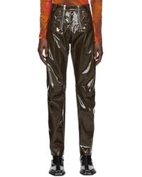 mens vinyl trousers