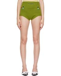Marni - Wool-Cashmere Flower Embroidery Brief Shorts - Lyst