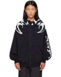 Y-3 - Pull À Capuche Noir À Imprimés Et À Glissière Édition Chito - Lyst