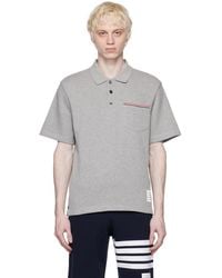 Thom Browne - Gray Patch Polo - Lyst
