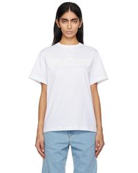 Mugler - ホワイト ボンディングロゴ Tシャツ - Lyst