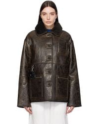 Saks Potts - Brown Ada Reversible Leather Jacket - Lyst