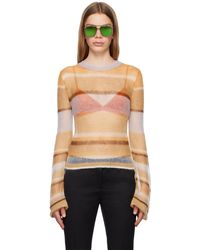 Acne Studios - Brown Striped Sweater - Lyst