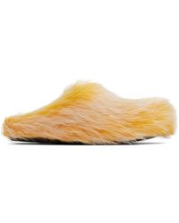 Marni - Long Hair Calfskin Fussbett Slip-On Loafers - Lyst