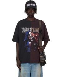 Vetements - Burgundy Cradle Of Filth Cut-Up Oversized T-Shirt - Lyst