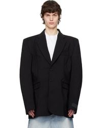 Vetements - Metalized Wrinkled Single Breasted Blazer - Lyst