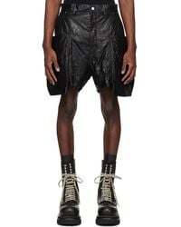 Rick Owens - Temple Stefan Leather Cargo Shorts - Lyst