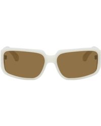 Dries Van Noten - White Linda Farrow Edition Square Sunglasses - Lyst