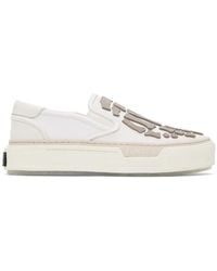 Amiri - Skell Skeleton-appliqué Leather Low-top Trainers - Lyst