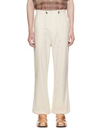 Needles - White String Fatigue Trousers - Lyst