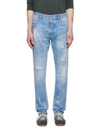 DSquared² - Light Wash Teddy Jeans - Lyst