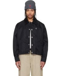Ami Paris - Nylon 'Ami De Coeur' Stud Buttoned Jacket - Lyst