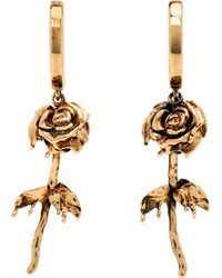 McQueen - Boucles D'Oreilles À Breloque De Rose - Lyst